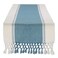 DII Dobby Stripe Table Runner, 13x72 Storm BlueCream Background