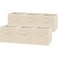 Simple Houseware 11-Inch Foldable Cube Storage Bins, Beige, 6-Pack