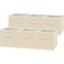 Simple Houseware 11-Inch Foldable Cube Storage Bins, Beige, 6-Pack