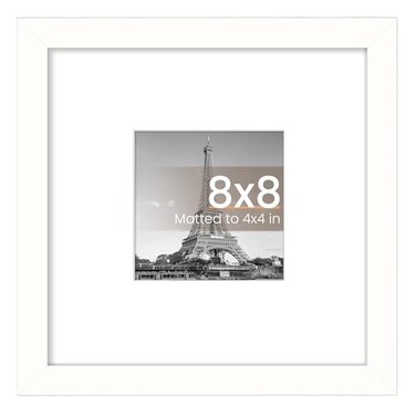 upsimples 8x8 Picture Frame, Wall Decor Photo Frames, White 1 Pack