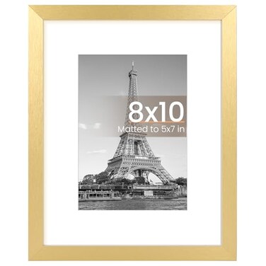 upsimples 8x10 Picture Frame, Wall Decor Photo Frames, Gold 1 Pack