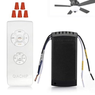 QIACHIP Wireless Ceiling Fan Remote Control Kit with Mute Function