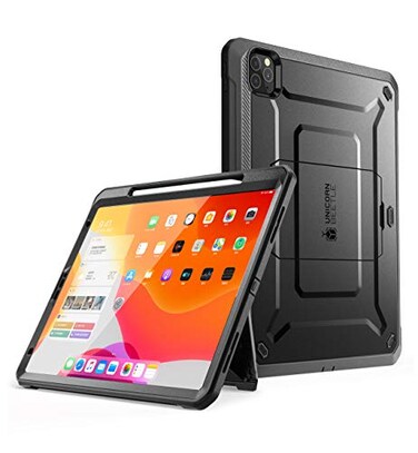SUPCASE for iPad Pro 12.9 inch Case 2020 with Pencil Holder, Black