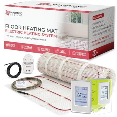 Warming Systems 50 Sq Ft 120V Electric Floor Heating System Mat Kit