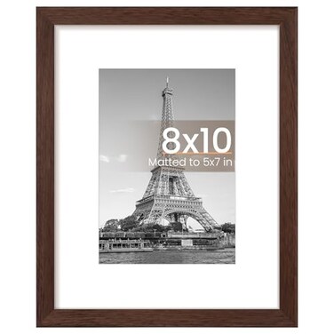 upsimples 8x10 Picture Frame, Wall Decor Photo Frames, Brown 1 Pack