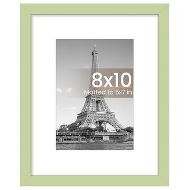 upsimples 8x10 Picture Frame, Wall Decor Photo Frames, Green 1 Pack