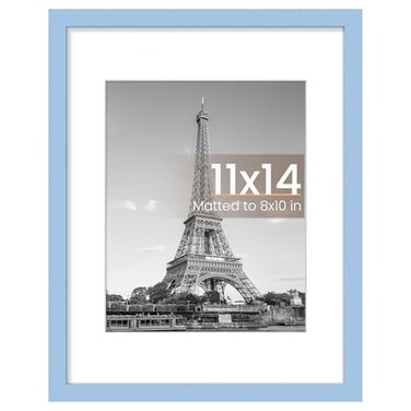 upsimples 11x14 Picture Frame, Wall Decor Photo Frames, Blue 1 Pack