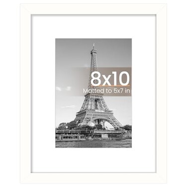 upsimples 8x10 Picture Frame, Wall Decor Photo Frames, White 1 Pack
