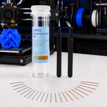 Mika3D 3D Printer Nozzle Cleaning Kit, 27PCS 0.35mm0.4mm Needles
