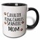 3dRose Cavalier King Charles Spaniel Dog Mom 11oz Two-Tone Black Mug