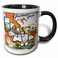 3dRose Greetings from Idaho Sun Valley Boise 11oz Two-Tone Black Mug