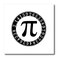 3dRose Pi Symbol Circle 6x6 Iron on Heat Transfer for White Material