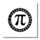 3dRose Pi Symbol Circle 6x6 Iron on Heat Transfer for White Material
