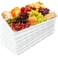 PLASTICPRO White Plastic Serving Trays - Serving Platters Rectangle 9X13 8 pack
