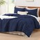 Litanika Navy Blue Full Comforter Set, 3 Pcs Boho Tufted Bedding Set