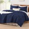 Litanika Navy Blue Full Comforter Set, 3 Pcs Boho Tufted Bedding Set