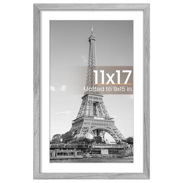 upsimples 11x17 Picture Frame, Wall Decor Poster Frames, Gray 1 Pack