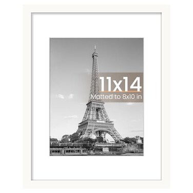 upsimples 11x14 Picture Frame, Wall Decor Photo Frames, White 1 Pack