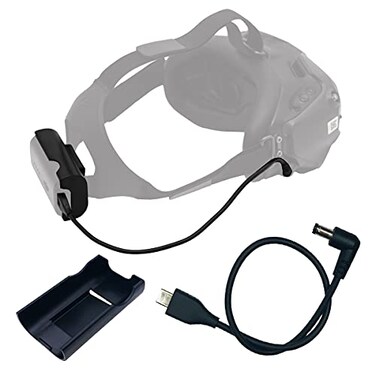RAWECUD Power Cable and Battery Bracket for DJI FPV Goggles V2 Combo