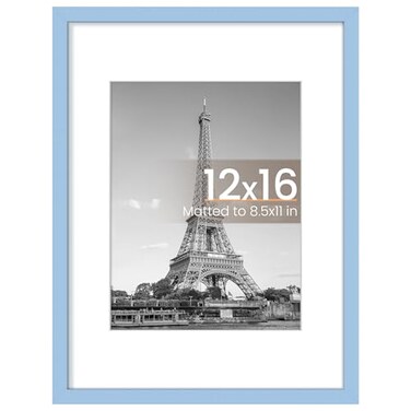 upsimples 12x16 Picture Frame, Wall Decor Poster Frames, Blue 1 Pack