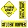 Frienda 3 Pack Student Driver Window Cling with Suction Cup Stickers