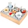 Yerliker Couch Cup Holder Tray Rectangle Grey Bamboo Silicone Lining