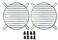 coolerguys 80mm Straight Wire Finger Grill Black with Screws (2 Pack