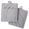 DII 100% Cotton Solid Chambray Kitchen Set, Potholders, Gray, 2 Piece