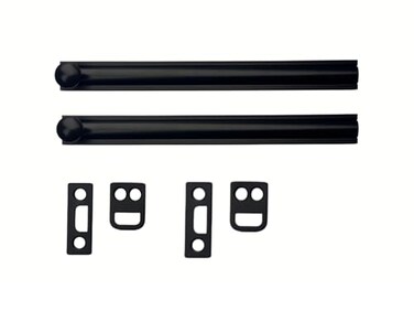 QCAA Solid Brass Surface Bolt 6", Matte Black, 2 Pack, Made in Taiwan