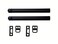 QCAA Solid Brass Surface Bolt 6", Matte Black, 2 Pack, Made in Taiwan