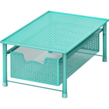 Simple Houseware Stackable Cabinet Basket Drawer Organizer, Turquoise