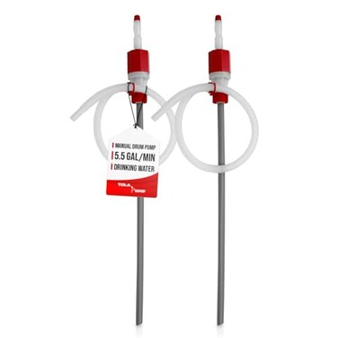TERA PUMP 55-Gallon Drum Pump Manual Barrel Siphon for Drinking Water (2 Pumps