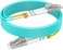 RamboCables-OM3 Multimode Fiber Patch Cables LC to LC MM, 0.66ft/0.2m