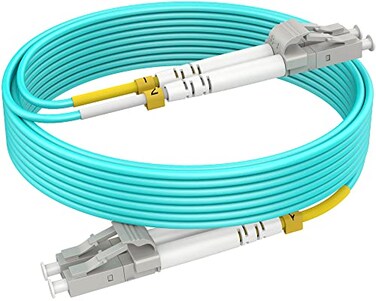RamboCables-OM3 Multimode Fiber Patch Cables LC to LC MM, 0.66ft/0.2m