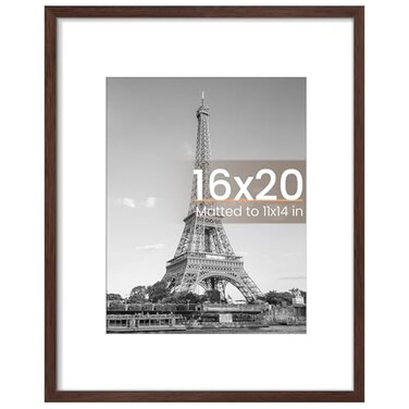 upsimples 16x20 Picture Frame, Wall Decor Poster Frames, Brown 1 Pack