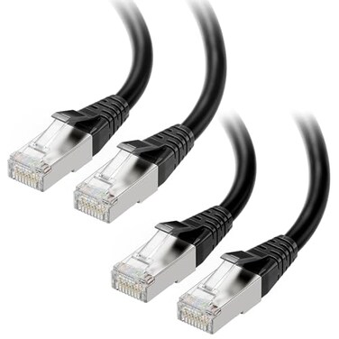 Cable Matters [Cat8 Certified] 2-Pack 40Gbps Cat 8 Cable, 10ft, Black