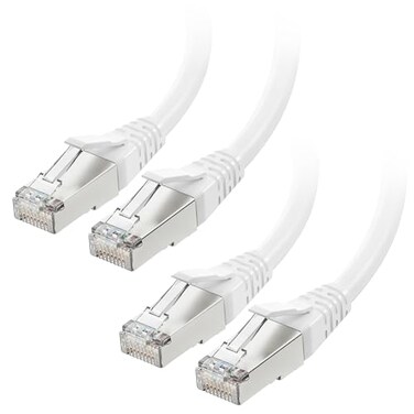 Cable Matters [Cat8 Certified] 2-Pack 40Gbps Cat 8 Cable, 25ft, White
