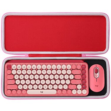 Aenllosi Hard Case for Logitech POP ICON Combo/POP Keys Keyboard，Pink