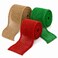 RAINFLOW Burlap Ribbon Gift Wrapping - 3 Rolls Christmas Ribbon Wired