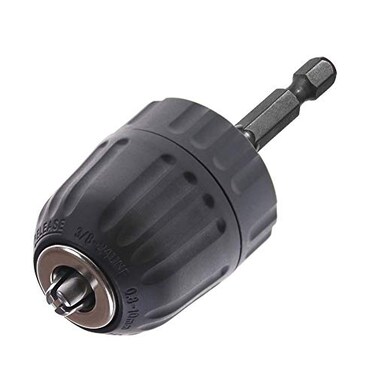 Yakamoz Keyless Drill Chuck Converter, 0.8-10mm 1/4" Hex Quick Change