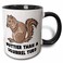 3dRose Funny Nuttier Than Squirrel Turd Animal 11oz Two-Tone Black Mug