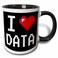 3dRose Geeky Old School Pixelated Pixels 8-Bit 11oz Two-Tone Black Mug
