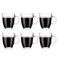 Bodum 12oz Bistro Coffee Mug Single-Wall Tempered Glass, 6 Pack, Clear