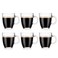 Bodum 12oz Bistro Coffee Mug Single-Wall Tempered Glass, 6 Pack, Clear