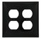 Leviton 2-Gang Duplex Receptacle Wallplate, Midway Size, PJ82-E, Black