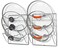 Simple Houseware 2-Pack Door/Wall Mount Pot Lid Organizer Rack, Chrome