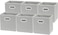 Simple Houseware 11-Inch Foldable Cube Storage Bins with Handles, Gray