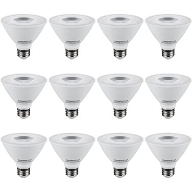 TORCHSTAR 12-Pack PAR30 Short Neck LED Flood Light Bulb, CRI90, 5000K