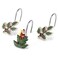 Spode - Christmas Shower Curtain Hooks, 12 Pack, Durable, Easy Hanging