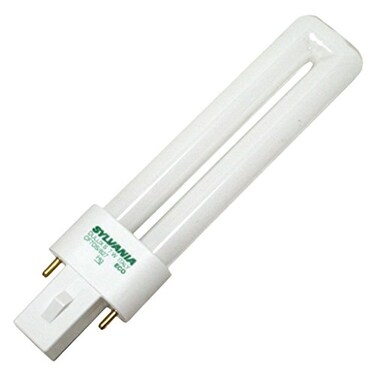 LEDVANCE Sylvania Dulux S CFL Compact Fluorescent Light Bulb, 2 Pin, 7W, 1 Pack